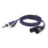 CORDON ADAPTATEUR 2 XLR MALE / 2 JACK 6.35 MALE