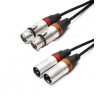 CORDON MULTIPAIRE 2 VOIES XLR MALE/FEMELLE NEUTRIK 5M