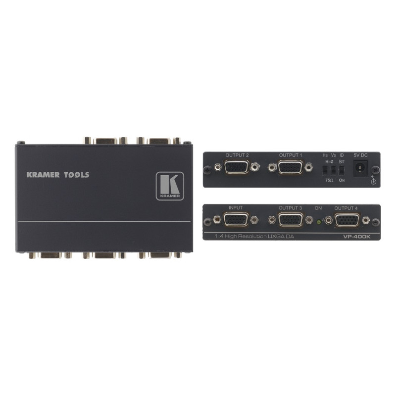 SPLITTER / DISTRIBUTEUR AMPLIFICATEUR VGA VIDEO INFORMATIQUE GRAPHIQUE 1:4 SPLITTER / DISTRIBUTEUR AMPLIFICATEUR VGA VIDEO INFORMATIQUE GRAPHIQUE 1:4