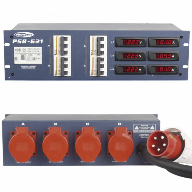 DISTRIBUTEUR SECTEUR 63A 4 X 32A DISTRIBUTEUR SECTEUR 63A 4 X 32A