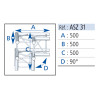 ANGLE 3D CARRE 290 ALU RENFORCE PEINTURE NOIR