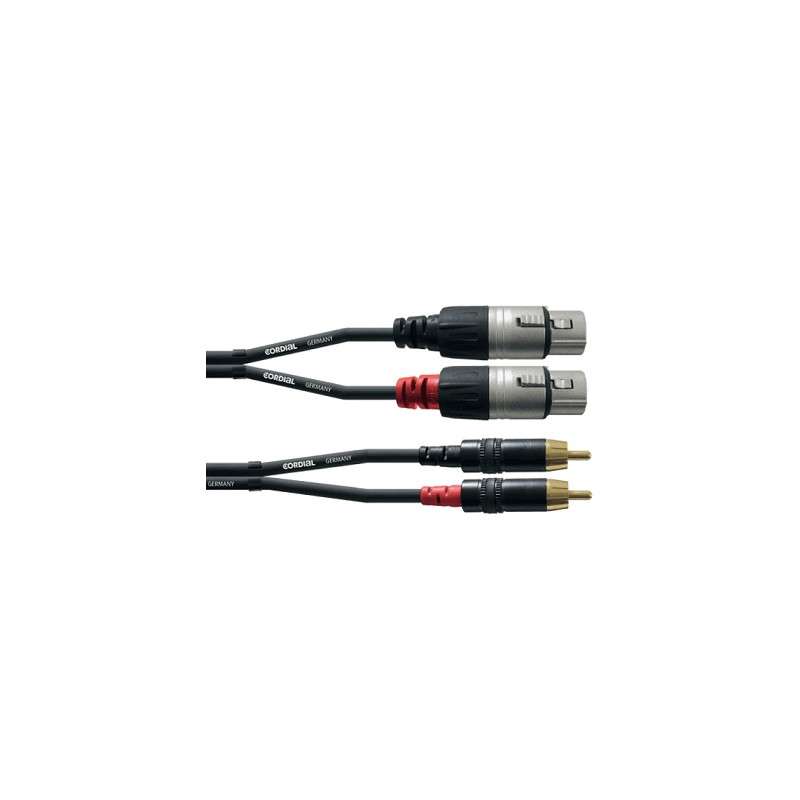 CORDON 2 RCA MALE / 2 XLR FEMELLE 3 METRES CORDIAL CORDON 2 RCA MALE / 2 XLR FEMELLE 3 METRES CORDIAL