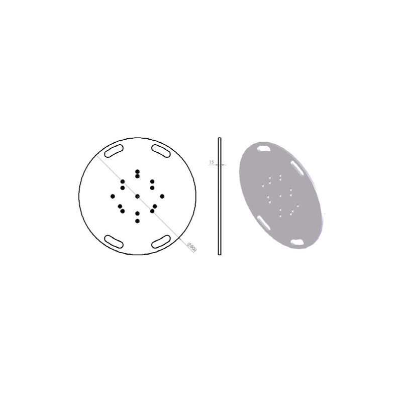 EMBASE LOURDE RONDE POUR STRUCTURE EMBASE LOURDE RONDE POUR STRUCTURE