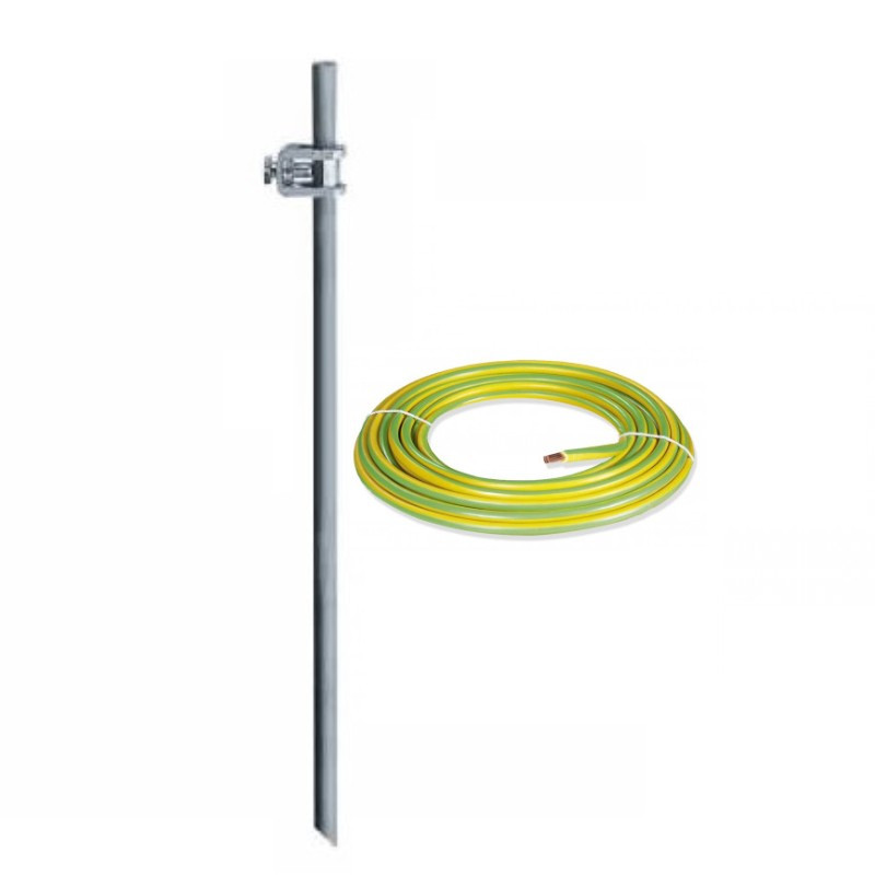 PIQUET DE MISE A LA TERRE EN GALVA 1M 16mm² PIQUET DE MISE A LA TERRE EN GALVA 1M 16mm²