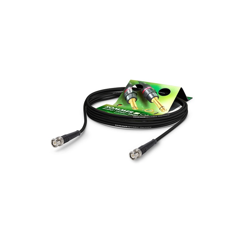 CORDON BNC 50 OHMS MALE/MALE 1 x 0,48 mm² 10 M SOMMER CABLE CORDON BNC 50 OHMS MALE/MALE 1 x 0,48 mm² 10 M SOMMER CABLE