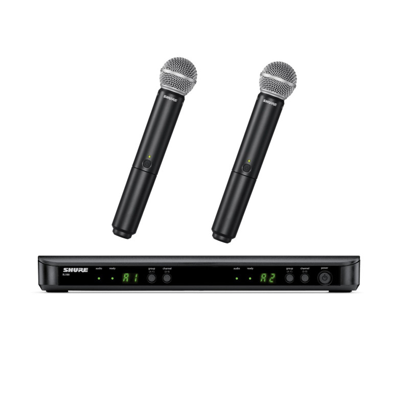 DOUBLE RECEPTEUR + 2 HF BLX SHURE 