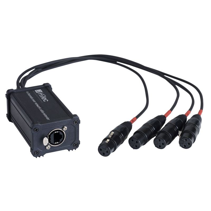 BOITIER ADAPT RJ45/XLR3F FICHE FEMELLE POUR SIGNAL AUDIO DMX HILEC