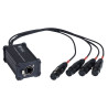 BOITIER ADAPT RJ45/XLR3F FICHE FEMELLE POUR SIGNAL AUDIO DMX HILEC