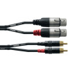 CORDON 2 RCA MALE / 2 XLR FEMELLE 3 METRES CORDIAL 