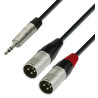 CORDON ADAPTATEUR 2 XLR MALE / JACK 3,5 STEREO  
