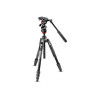 TREPIED MANFROTTO PHOTO VIDEO NOIR ALU AVEC VERROU ROTATIF