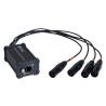 BOITIER ADAPT RJ45/XLR3M FICHE MALE POUR SIGNAL AUDIO DMX HILEC