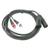 CORDON ADAPTATEUR 2 XLR MALE / 2 RCA MALE