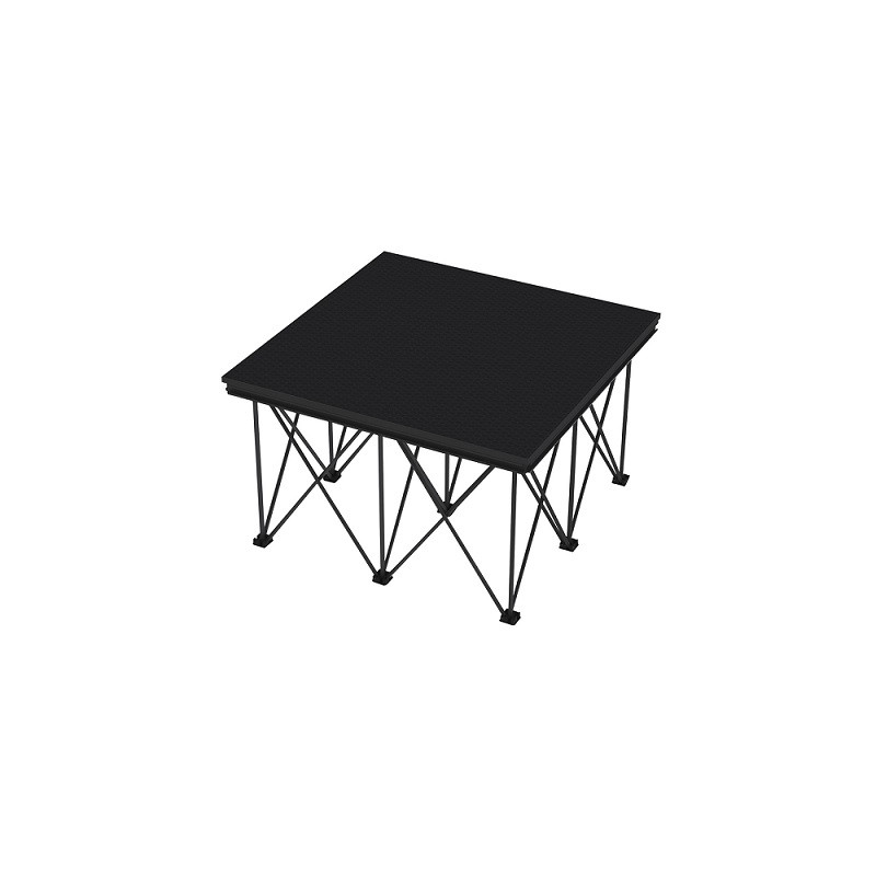 PLATEFORME MOBILE 1M x 1M 500 KG/M² NOIR SANS PIEDS CONTESTAGE