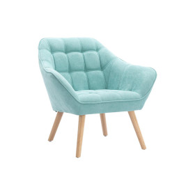 FAUTEUIL EN TISSU VERT AMANDE