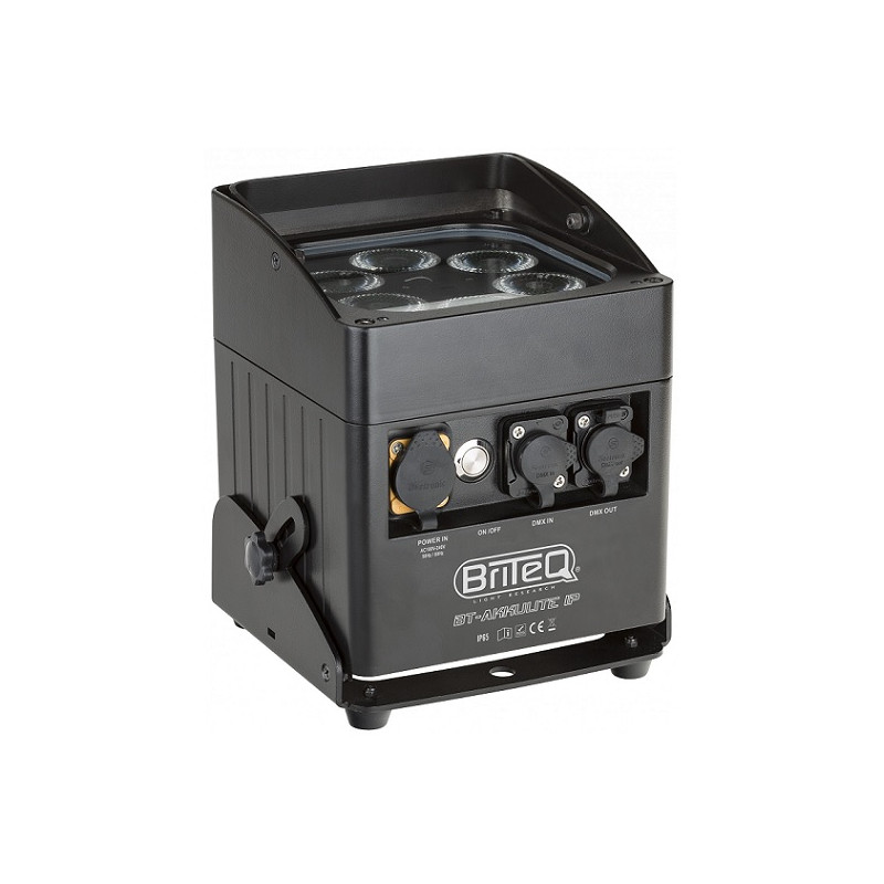 PROJECTEUR LED ETANCHE 6X10W RGBWA SUR BATTERIE IP65 BRITEQ
