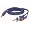 CORDON ADAPTATEUR 2 JACK 6.35 MALE / JACK 6.35 MALE  