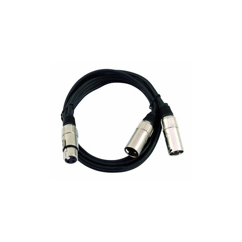 CORDON ADAPTATEUR 2 XLR MALE / XLR FEMELLE