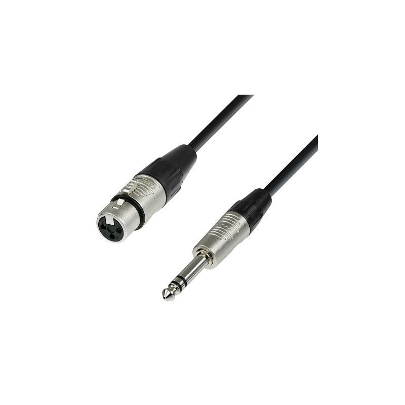 CORDON ADAPTATEUR XLR FEMELLE / JACK 6.35 MALE