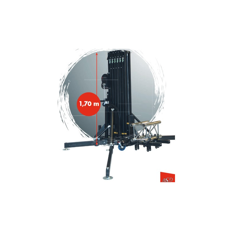 PIED A TREUIL HAUT 6.30 M CHARGE MAX 300 KG ASD