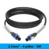 CORDON HP SPEAKON FEMELLE / FEMELLE SC-3 4 x 2,5 mm² 3 METRES PVC KLOTZ