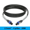 CORDON HP SPEAKON FEMELLE / FEMELLE SC-3 4 x 2,5 mm² 20 METRES PVC KLOTZ