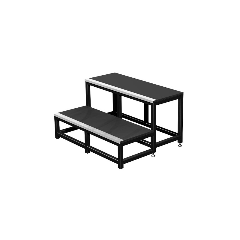 ESCALIER MODULAIRE 2 MARCHES HAUTEURS 20 ET 40 CM CONTESTAGE