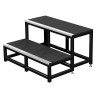 ESCALIER MODULAIRE 2 MARCHES HAUTEURS 20 ET 40 CM CONTESTAGE