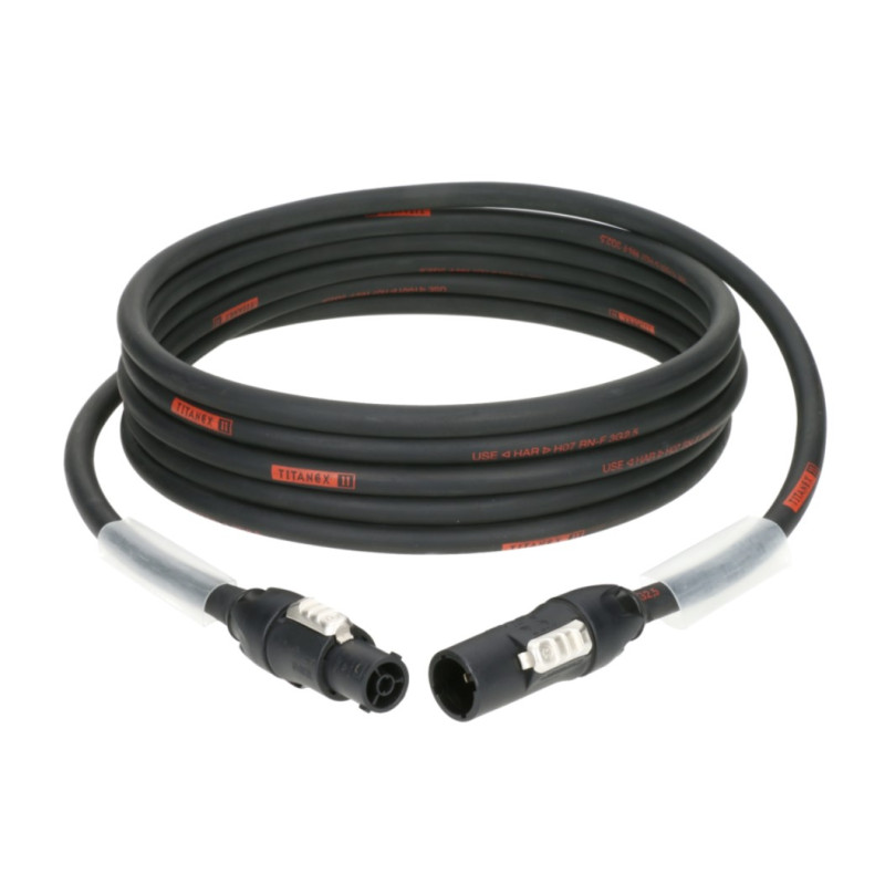 CORDON TITANEX H07RN-F 3G 2,5 mm² powerCON TRUE1 M/F 5 METRES KLOTZ 