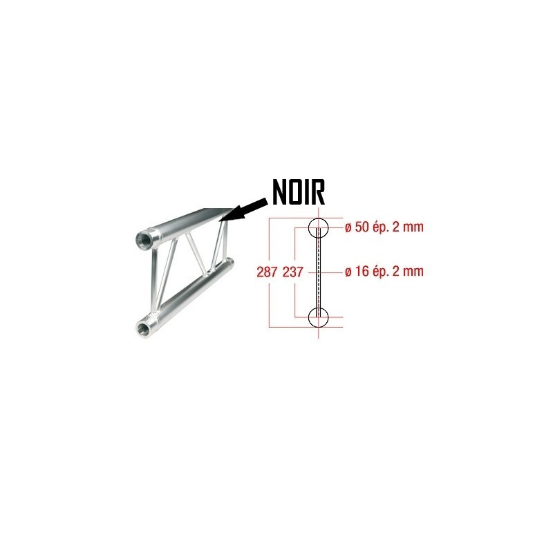 STRUCTURE ECHELLE NOIRE 290mm 2 METRES ASD