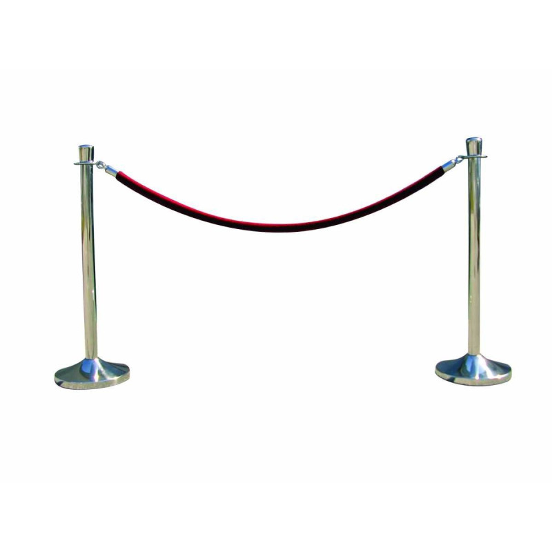 2 POTELETS POTEAUX DE GUIDAGE + 1 CORDON VELOURS