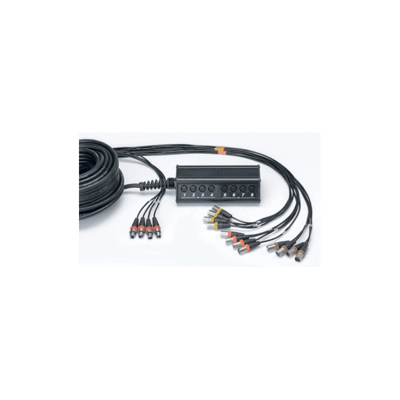 BOITIER DE SCENE 12 XLR FEMELLES/4 XLR MALES 30M CORDIAL