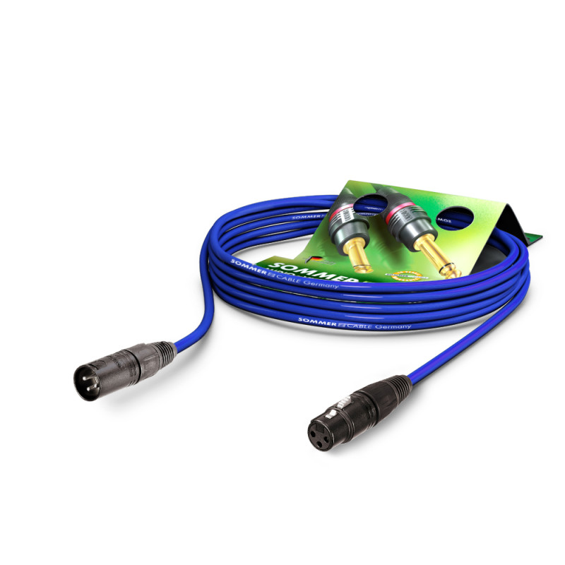 CORDON DMX 3 POINTS XLR / XLR BLEU 5 METRES SOMMER CABLE 
