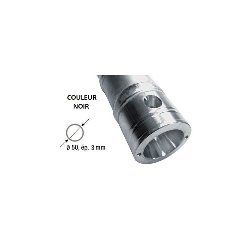 TUBE ALU 3 METRES DIAMETRE 50mm FORTE CHARGE ASD NOIR