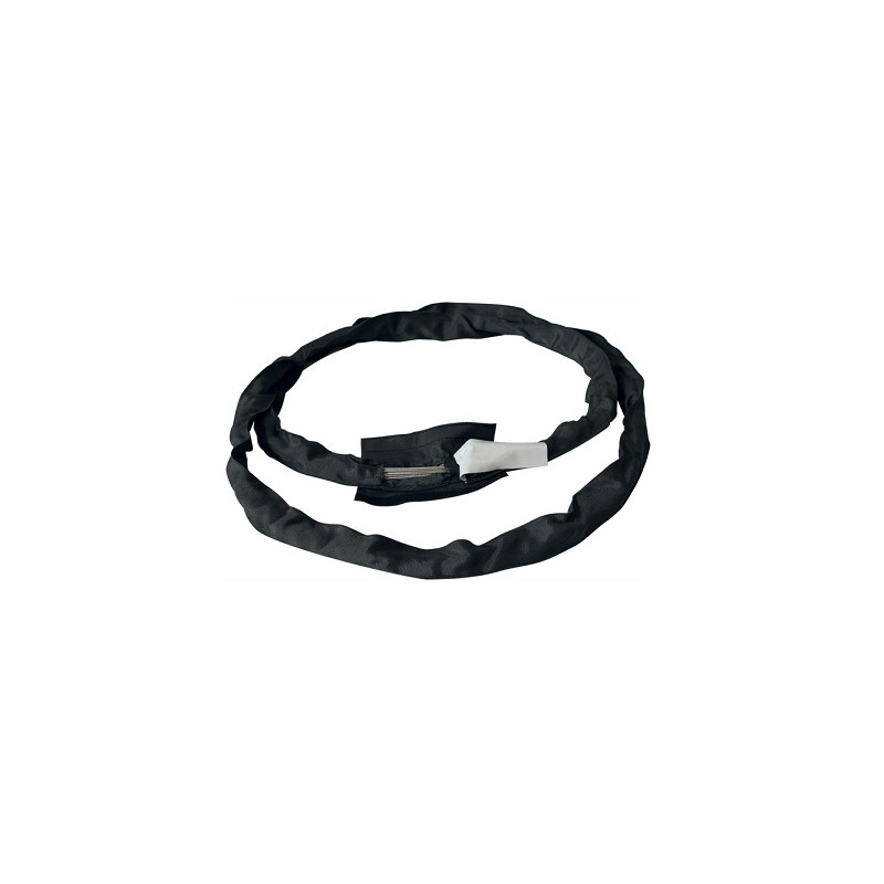 SANGLE TUBULAIRE NOIRE AME ACIER LONG 200 CM CMU 2T