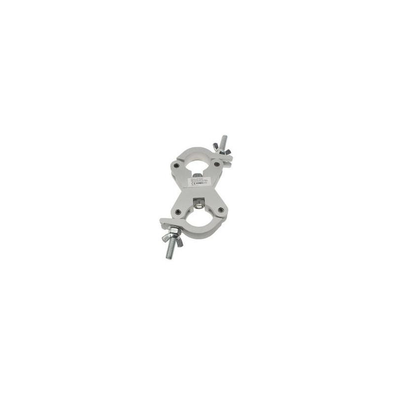 DOUBLE ATTACHE-TUBE AVEC ECROU A AILETTES - CHARGE MAX. 350kg 