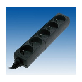 BLOC MULTIPRISES NOIR AVEC 5 PRISES