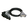 FOUET 6 PRISES FEMELLE POUR HARTING ELECTRIQUE 16 BROCHES