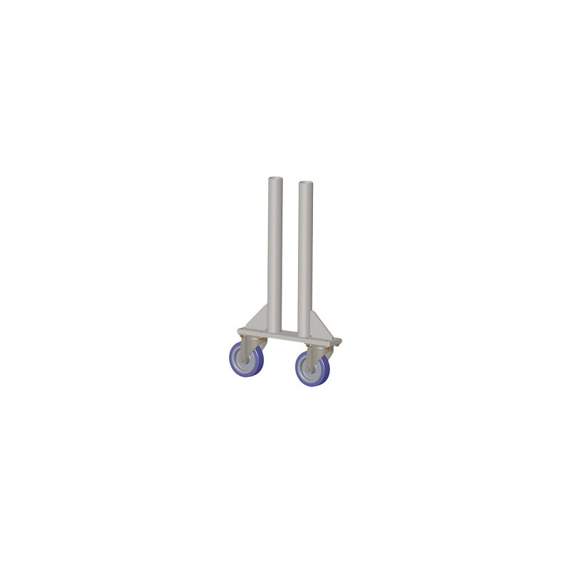 PIED A ROULETTE DOUBLE HAUTEUR PLANCHER 40cm ASD