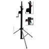 PIED ELEVATEUR HAUTEUR MAX 4M CHARGE 80KG AVEC TREUIL ASD