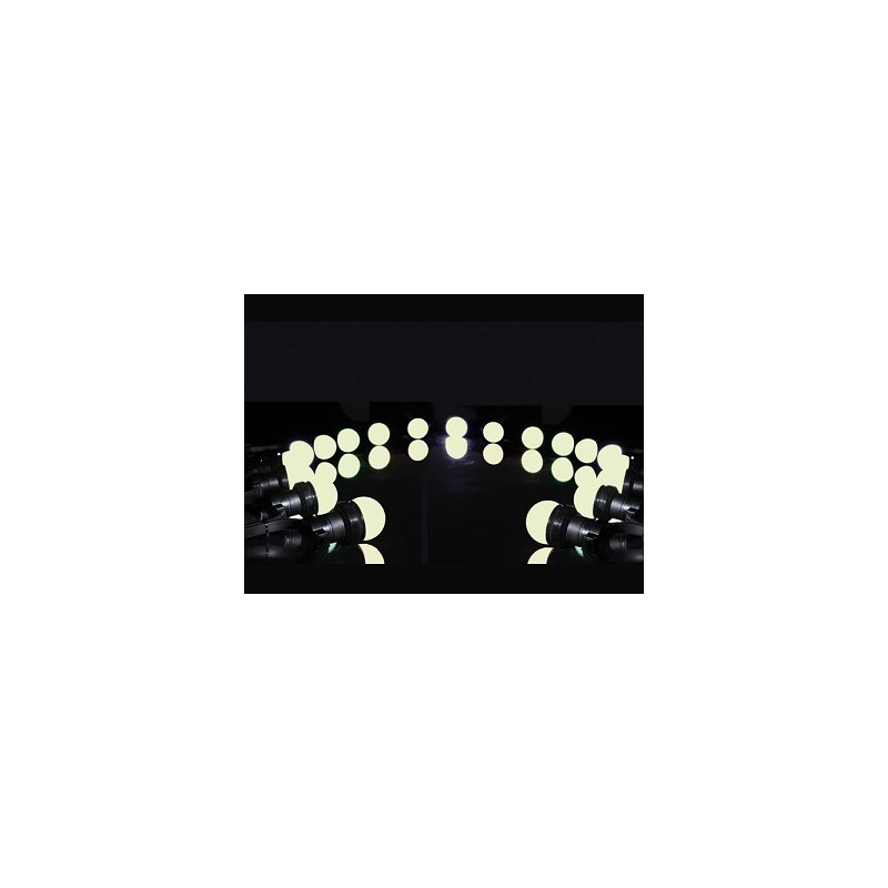 GUIRLANDE DE FETE A LED 10 METRES 20 LAMPES LED BLANC CHAUD