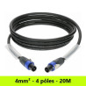 CORDON HP PVC SPEAKON FEMELLE / FEMELLE 4p 4X4.0 mm2 20 METRES KLOTZ