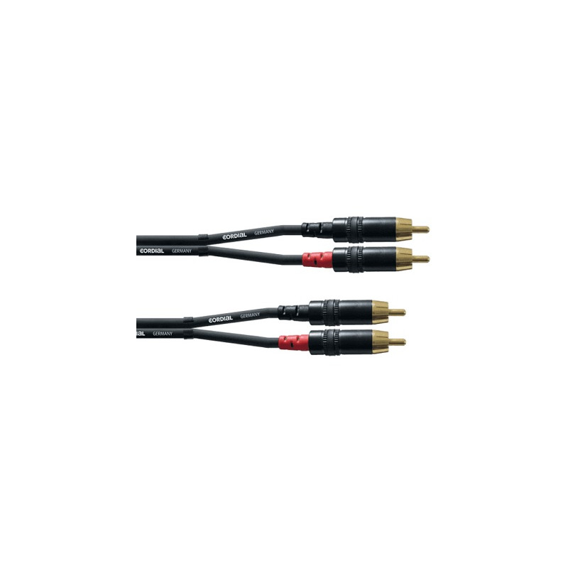 DOUBLE RCA MALE 1.5 METRE CORDIAL 