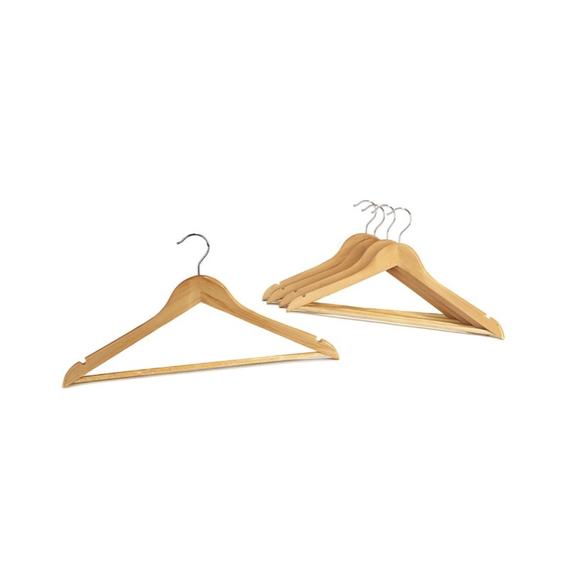 LOT DE 5 CINTRES EN BOIS