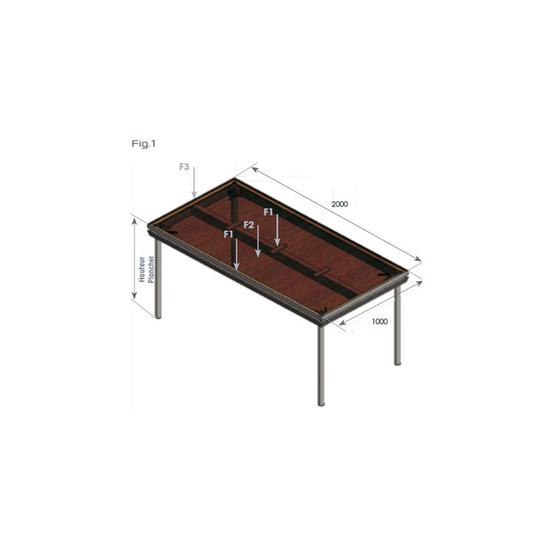 PRATICABLE 2M X 1M SANS PIED ASD