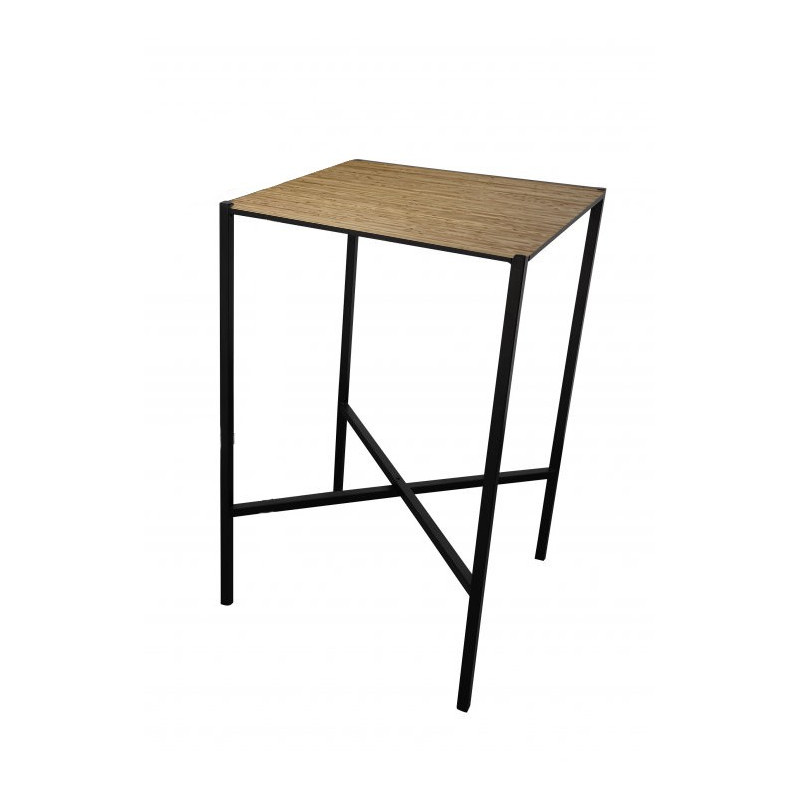 MANGE-DEBOUT HAUTEUR 110CM 69x69 PLATEAU BOIS BAMBOU