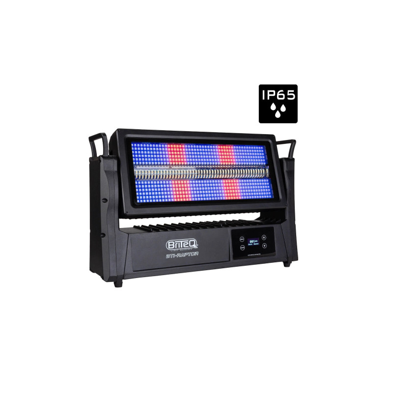 STROBOSCOPE MOTORISE IP65 144 LEDS BLANCHES +  576 LEDS RGB